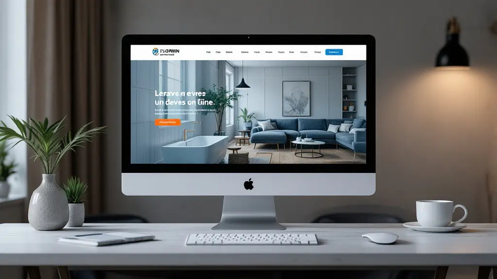 Site internet d'un plombier proposant un devis en ligne