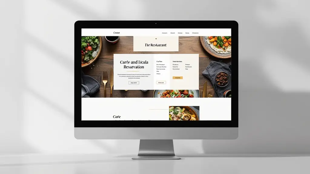 Site internet d'un restaurant avec sa carte et la réservation en ligne